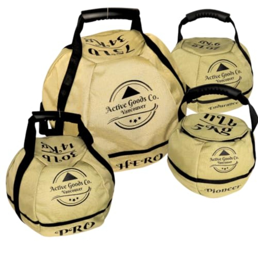 Kettlebell - Kettlebell-Sandsack für Fitness-Workouts: Strapazierfähiger Nylonstoff, schwarze