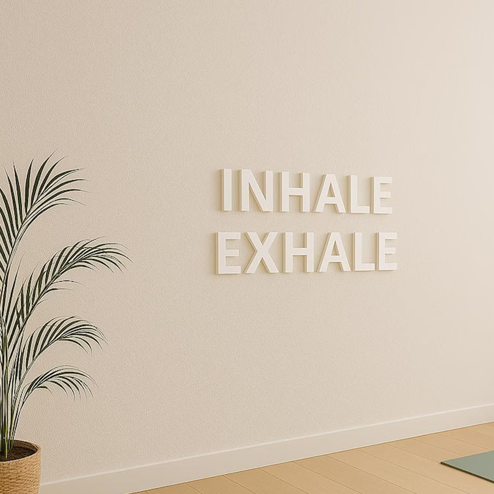 INHALE EXHALE Wandschild Yoga- – Yoga Fitness Room Bewertung und Preis